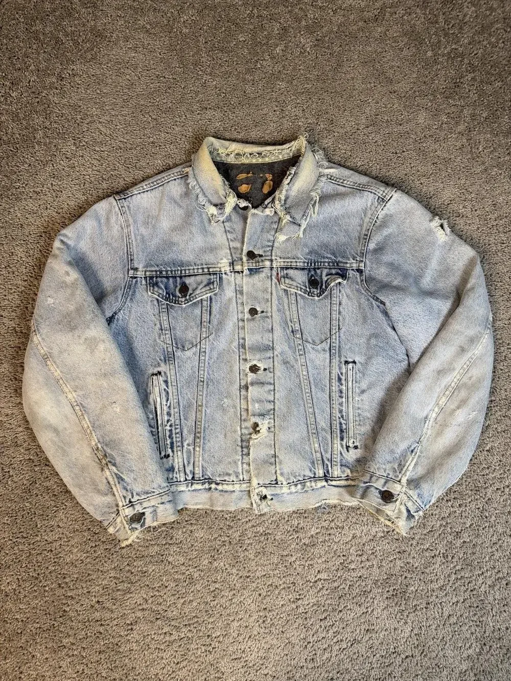 Vintage Levis Jacket Mens 44 Blue Denim Blanket Lined 90s Trucker 71506-0316